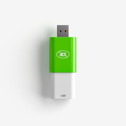 A SIM card reader photographed from above at a slight angle