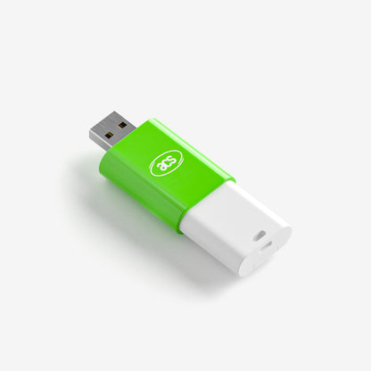 A SIM card reader photographed from above at a slight angle