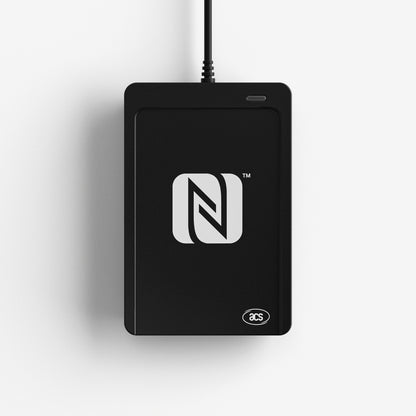 An RFID reader photographed from above