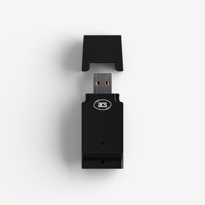 A SIM card reader photographed from above