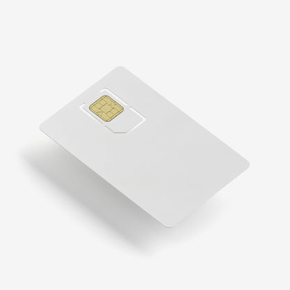 A smart card photographed from above at a slight angle
